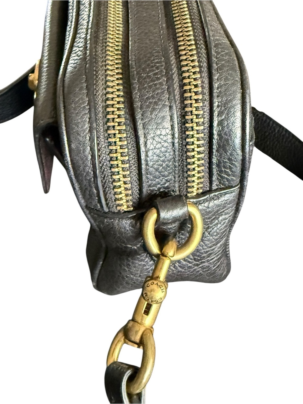 Coach Willow Camera Bag Black Pebbled Leather Turnlock Crossbody - Picture 5 of 12